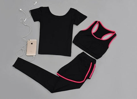 Women's Yoga Set New Autumn Winter Three-piece Set  Modal Workout Clothes Fake 2 Sports Running Suit Dance Practice Clothing Hot