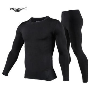 New 2017 Men's Fleece Thermal Outdoor Sports Underwear Bicycle Winter Warm Base Layers Tight Long Johns Top & Pants Set