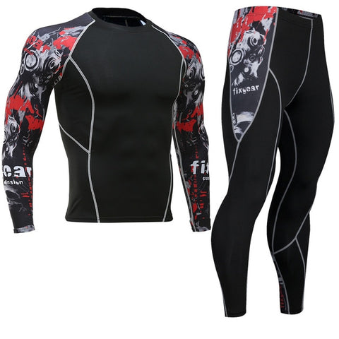 Top quality new thermal underwear men's underwear sets compression fleece sweat quick-drying thermal underwear men's clothing