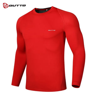 Outto Men's Cycling Base Layers Long Sleeves Compression Tights Bicycle Running Jersey Sports Underwear Fitness Gym Clothing