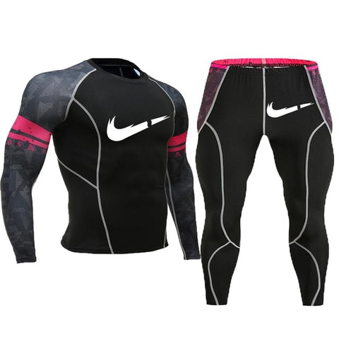 Fashion clothing warm men's underwear set men's compression fleece sweat quick-drying thermal underwear men's long-sleeved spot