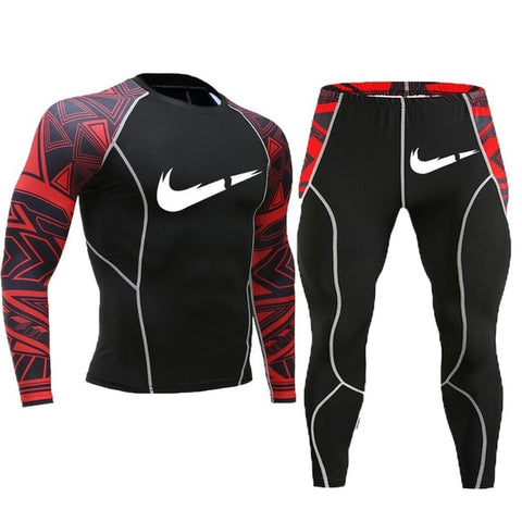 Fashion clothing warm men's underwear set men's compression fleece sweat quick-drying thermal underwear men's long-sleeved spot