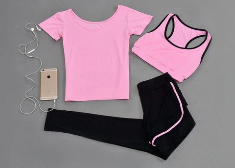 Women's Yoga Set New Autumn Winter Three-piece Set  Modal Workout Clothes Fake 2 Sports Running Suit Dance Practice Clothing Hot