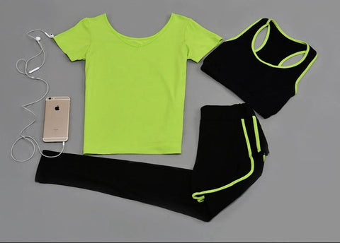 Women's Yoga Set New Autumn Winter Three-piece Set  Modal Workout Clothes Fake 2 Sports Running Suit Dance Practice Clothing Hot