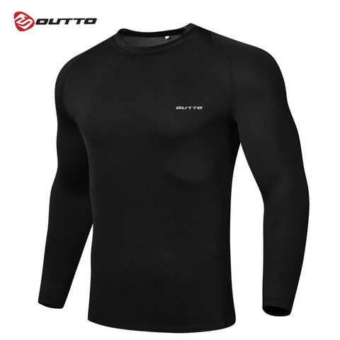 Outto Men's Cycling Base Layers Long Sleeves Compression Tights Bicycle Running Jersey Sports Underwear Fitness Gym Clothing