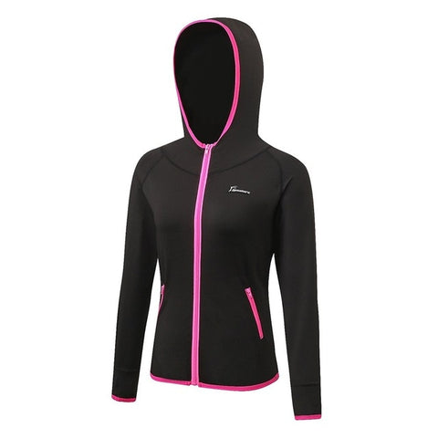 Queshark Running Jacket Women Yoga Zipper Long Sleeve Shirt Women Sport Jacket Fitness Ladies Hoodies Sports Women's Clothing