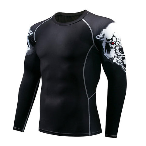 Punisher compression shirt men's and women's gym sports riding leggings bicycle long-sleeved breathable underwear Jersey