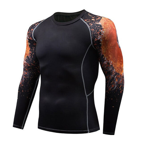 Punisher compression shirt men's and women's gym sports riding leggings bicycle long-sleeved breathable underwear Jersey