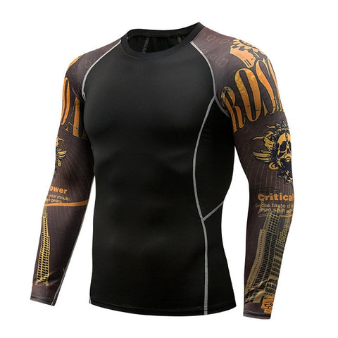 Punisher compression shirt men's and women's gym sports riding leggings bicycle long-sleeved breathable underwear Jersey