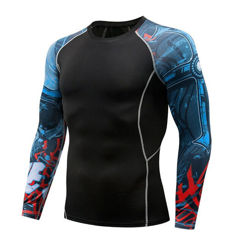 Punisher compression shirt men's and women's gym sports riding leggings bicycle long-sleeved breathable underwear Jersey