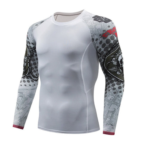 Punisher compression shirt men's and women's gym sports riding leggings bicycle long-sleeved breathable underwear Jersey