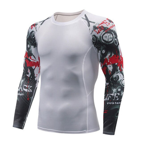 Punisher compression shirt men's and women's gym sports riding leggings bicycle long-sleeved breathable underwear Jersey