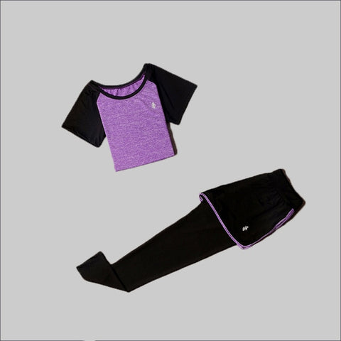 5 Piece Set Yoga For Women's Running Fitness T-Shirt Sports Bra Wear Fitness Clothing Women Training Set Sport Suit